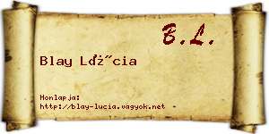 Blay Lúcia névjegykártya
